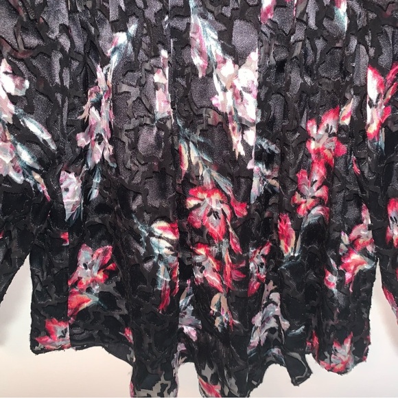 Rebecca Taylor Silk Blend Noah Flowered Blouse 6 - Picture 7 of 12